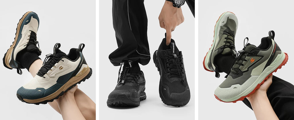 HOBIBEAR Zapatos para correr unisex, zapatillas de senderismo con banda elástica, zapatos casuales ligeros y transpirables