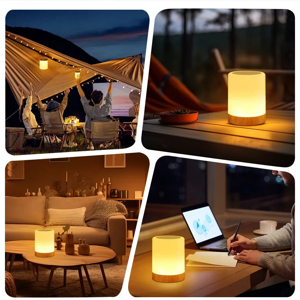 Lámpara de Mesa Táctil RGB Recargable USB Nocturna