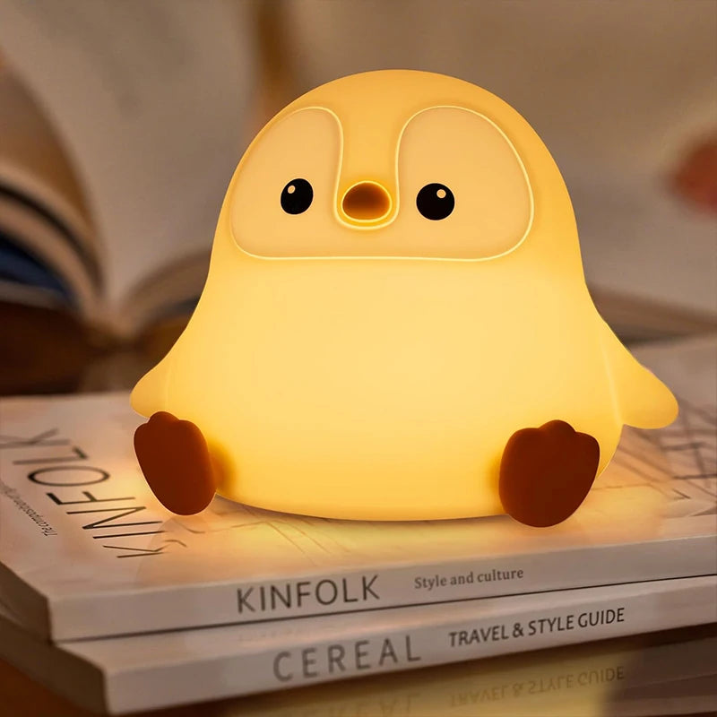 Luz Nocturna de Pingüino Regulable para Guardería