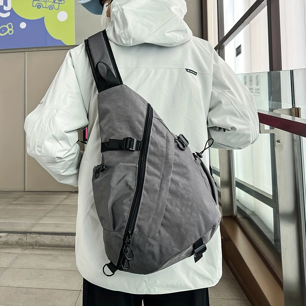Bolso de pecho de gran capacidad, bolso de hombro deportivo, bolso de ciclismo, bolso de trabajo, nuevo bolso cruzado funcional y versátil