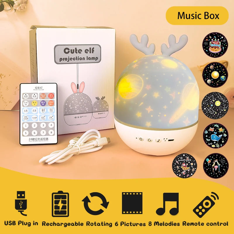 Proyector de Galaxia Bluetooth Luz Nocturna para Niños