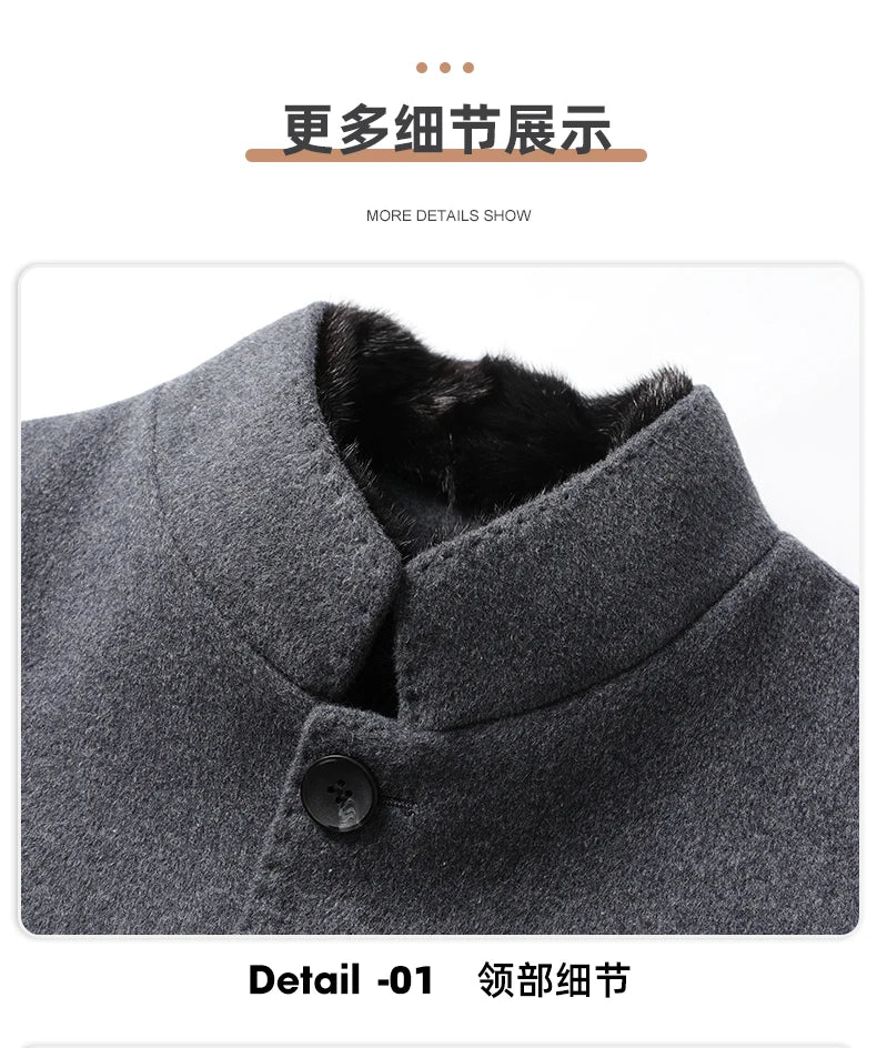 Abrigo de Lana con Plumón Desmontable para Hombre – Otoño/Invierno