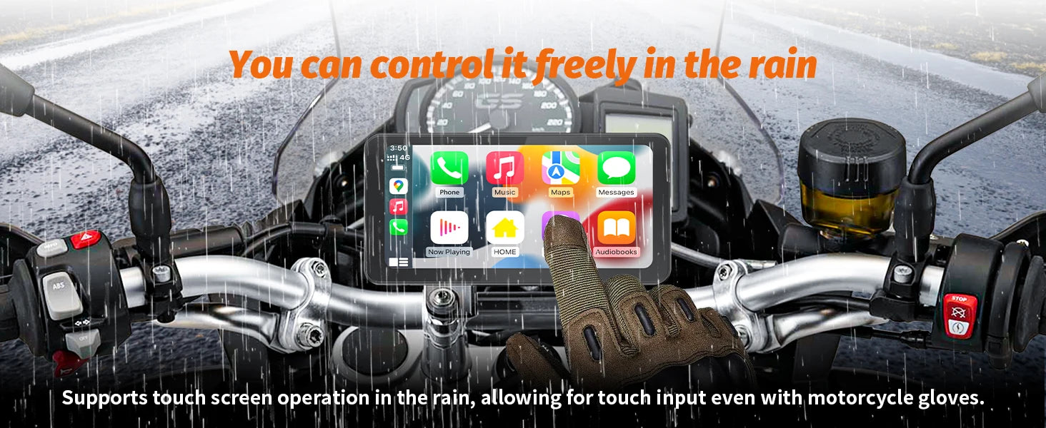 Pantalla táctil inalámbrica del navegador GPS del coche de Apple Carplay/Android de la motocicleta portátil de 6,25 pulgadas
