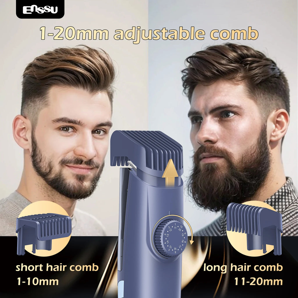Cortadora de Pelo Profesional al Vacío para Hombres, Recargable por USB, Recortadora de Barba Eléctrica para Uso Doméstico