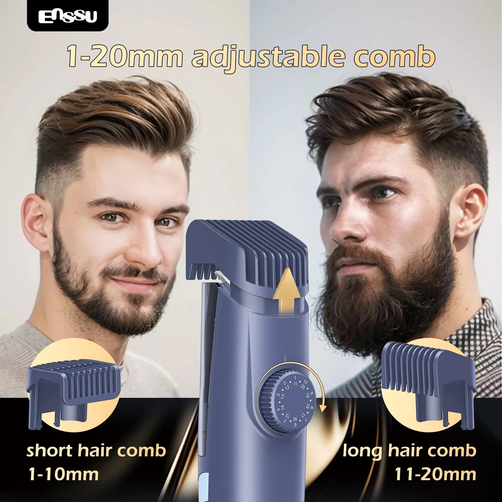 Cortadora de Pelo Profesional al Vacío para Hombres, Recargable por USB, Recortadora de Barba Eléctrica para Uso Doméstico