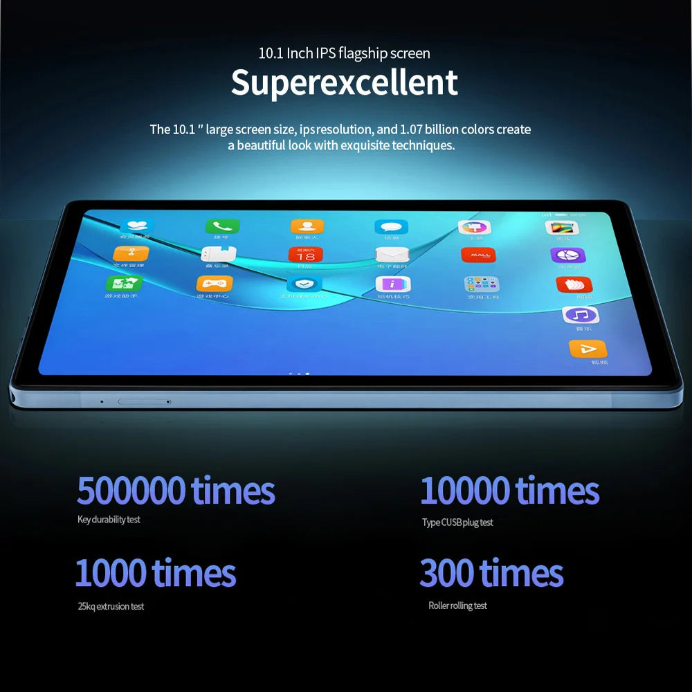 BDF-Y7 nuevo 5G Pad tabletas de 10,1 pulgadas Octa Core 8GB + 256GB ROM pantalla HD doble SIM cámaras duales Tablet Pc con teclado ratón