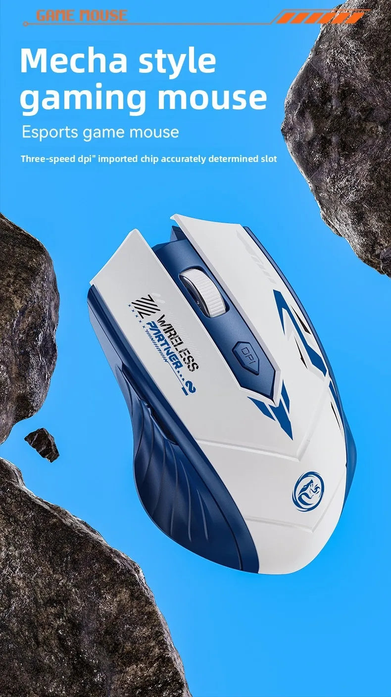 Ratón inalámbrico de modo Dual 2,4G, compatible con Bluetooth, recargable, brillante, silencioso, inalámbrico, para ordenador, PC y portátil