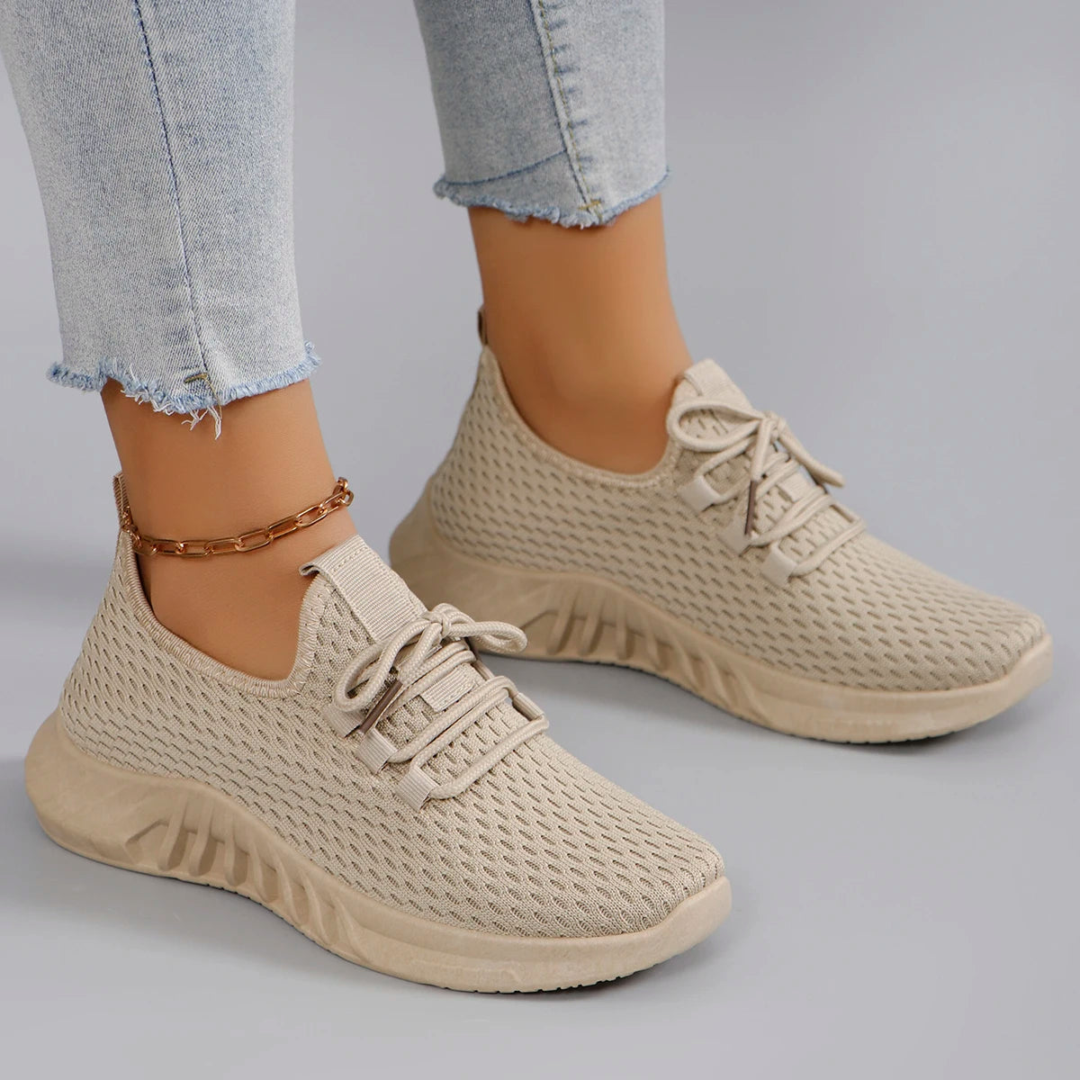 Zapatillas deportivas de malla transpirable para mujer