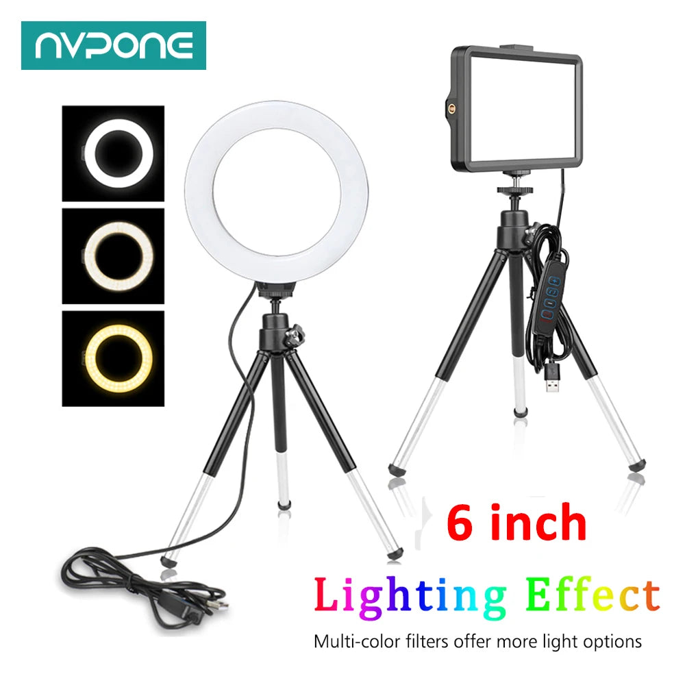 Panel de Luz LED RGB para Fotografía y Video 6 Pulgadas