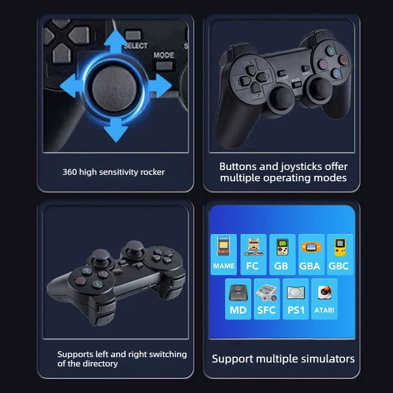 Consola de Videojuegos Retro M8 Small Box Game Stick 4K HD, 64GB, 20000 Juegos Clásicos