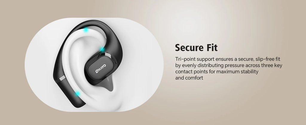 Ohayo T10 auriculares abiertos Bluetooth 5,4 auriculares inalámbricos 40 horas de reproducción TWS auriculares inalámbricos con pantalla Digital para deportes