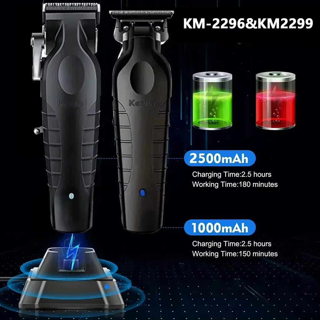 Kit de Cortadora de Pelo Profesional, Modelos KM-2299, KM-2296, KM-1102