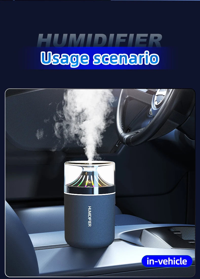 Humidificador para Auto con Luz Ambiente