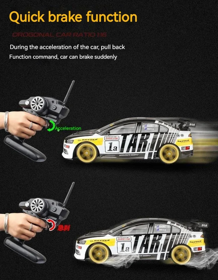 1:10 4wd 70 km/h Rc Drift Car ruedas a la deriva anticolisión todoterreno coches de carreras Rc todoterreno 4 × 4 juguetes Rc Drift Car de gran velocidad