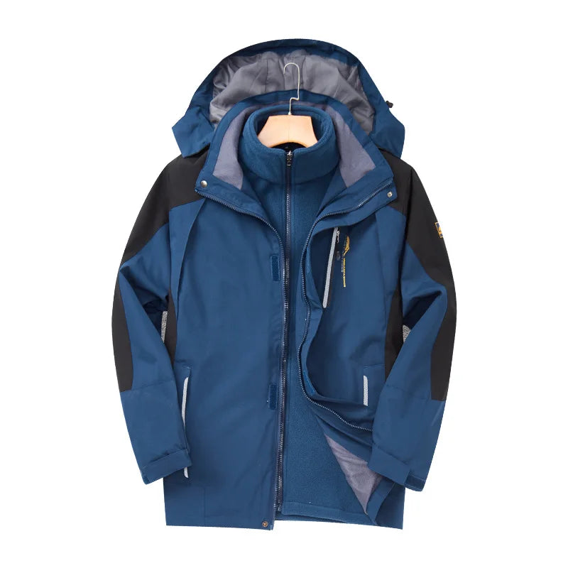 Chaqueta Térmica Unisex 3 en 1 Impermeable a Prueba de Viento
