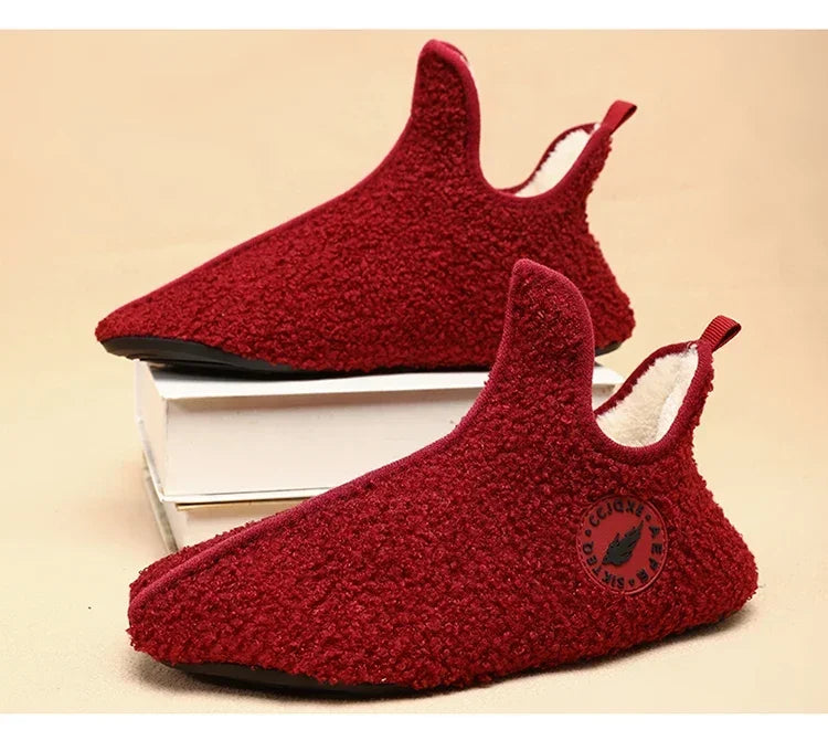 YRZL, zapatos de algodón de invierno para hombre, zapatillas ligeras sin cordones de alta calidad, mocasines de algodón de felpa para interiores, zapatos cálidos Unisex