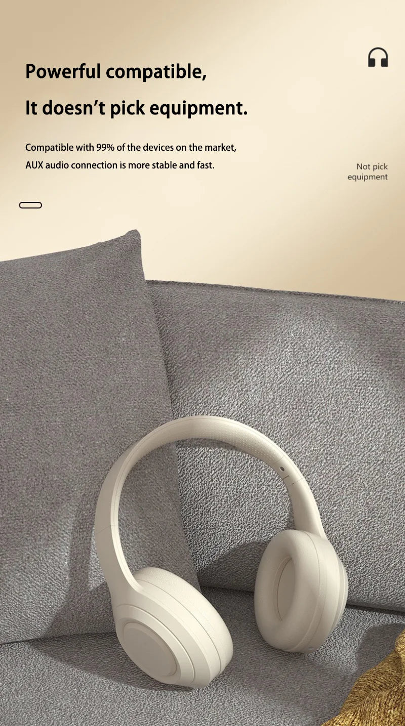 Auriculares Lenovo Bluetooth 5.3, Auriculares Inalámbricos Plegables para Computadora, Auriculares para Juegos 360 °   Auriculares con Sonido Estéreo Originales
