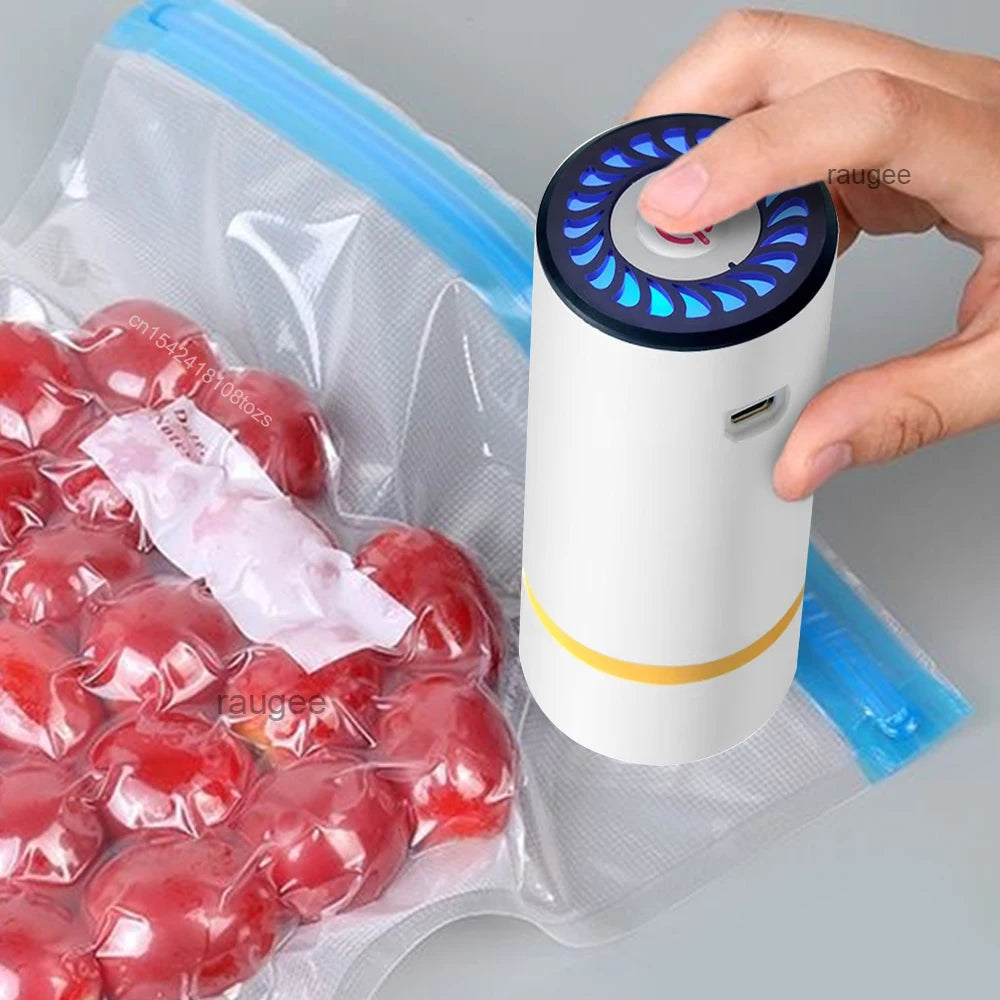 Mini bomba selladora al vacío eléctrica recargable para conservar alimentos
