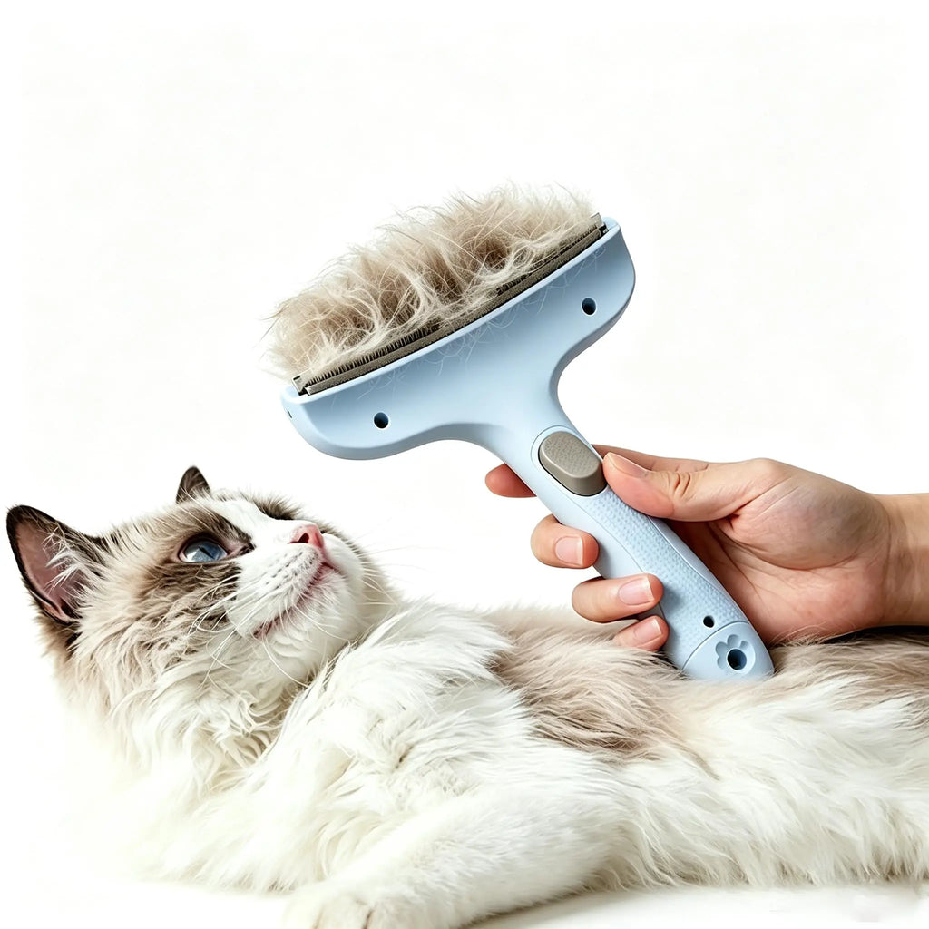 Peine Profesional Curvo para Mascotas, Cepillo Universal para Eliminar el Pelo Suelto de Perros y Gatos, Herramienta para Remover el Subpelo, Fácil de Usar