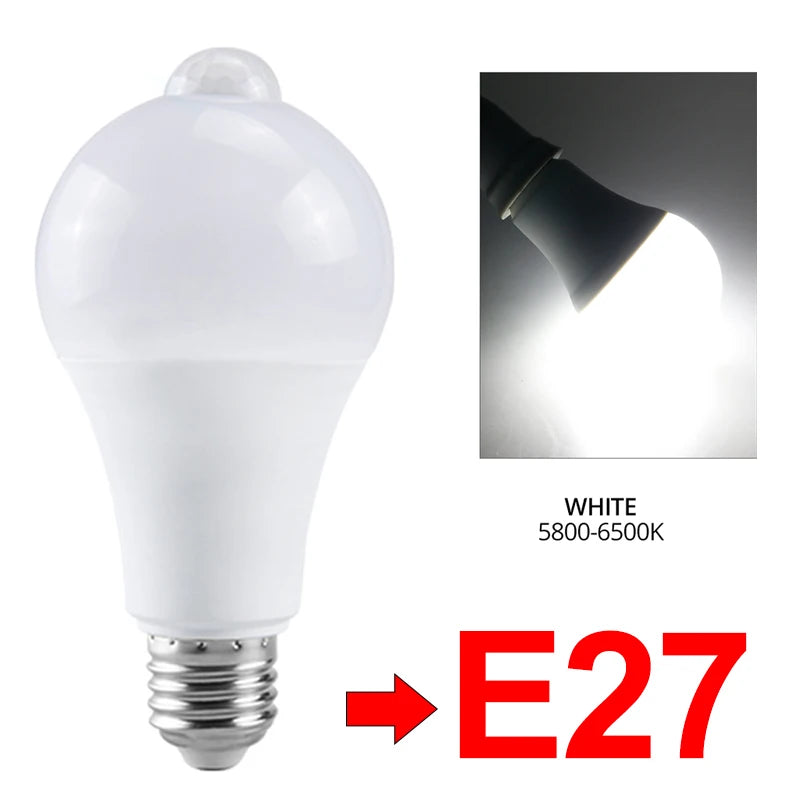 Bombilla LED con Sensor de Movimiento PIR para el Hogar