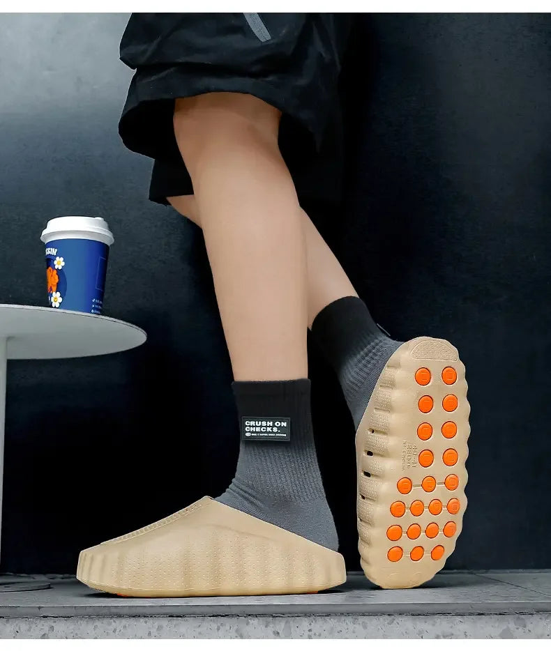 Zuecos unisex con suela de acupresión, antideslizantes para playa y uso diario