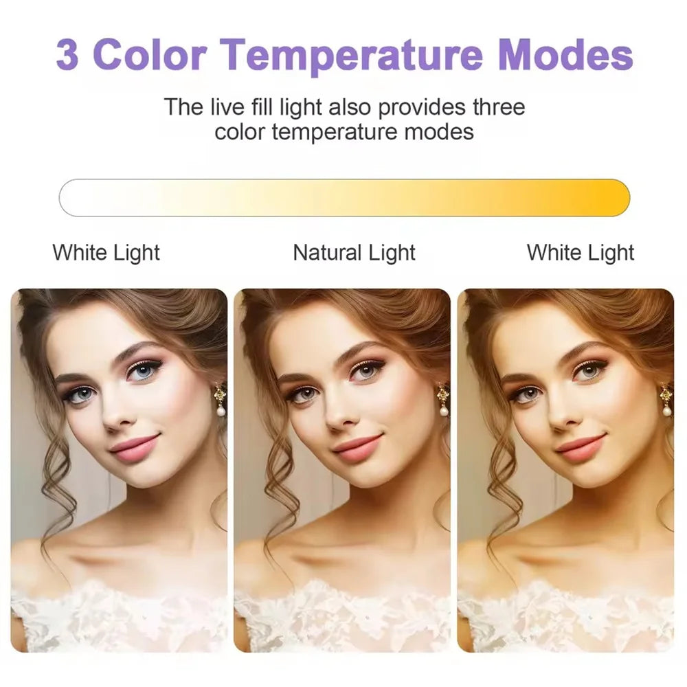 Panel de Luz LED MEUYAG de 11 Pulgadas 2700K-6500K, Iluminación Fotográfica Portátil, Luz de Relleno para Video y Fotografía