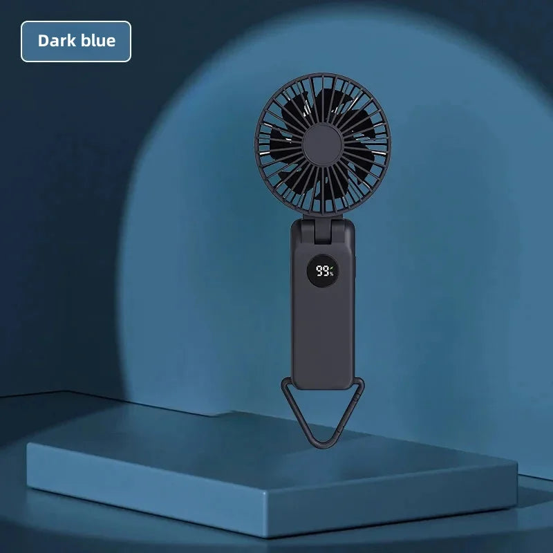 Nuevo Mini ventilador portátil de mano de 1800mAh, diseño de pantalla LED, 3 engranajes para aparatos de refrigeración portátiles de verano para interiores y exteriores
