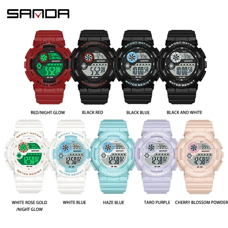 Reloj Digital LED SANDA Deportivo para Mujer