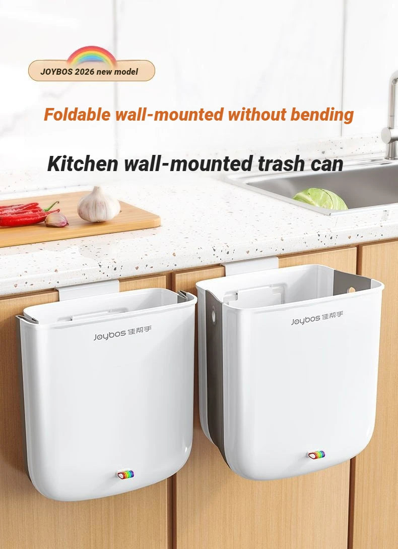 Cubo de basura colgante Joybos plegable con tapa para cocina y baño