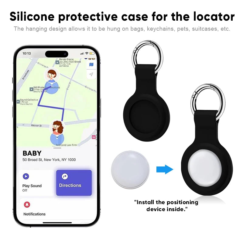 Paquete de 4 rastreadores de seguridad antipérdida, Find My Keys, rastreador GPS inteligente, auriculares, equipaje, mascotas avanzadas, rastreador IOS MFi