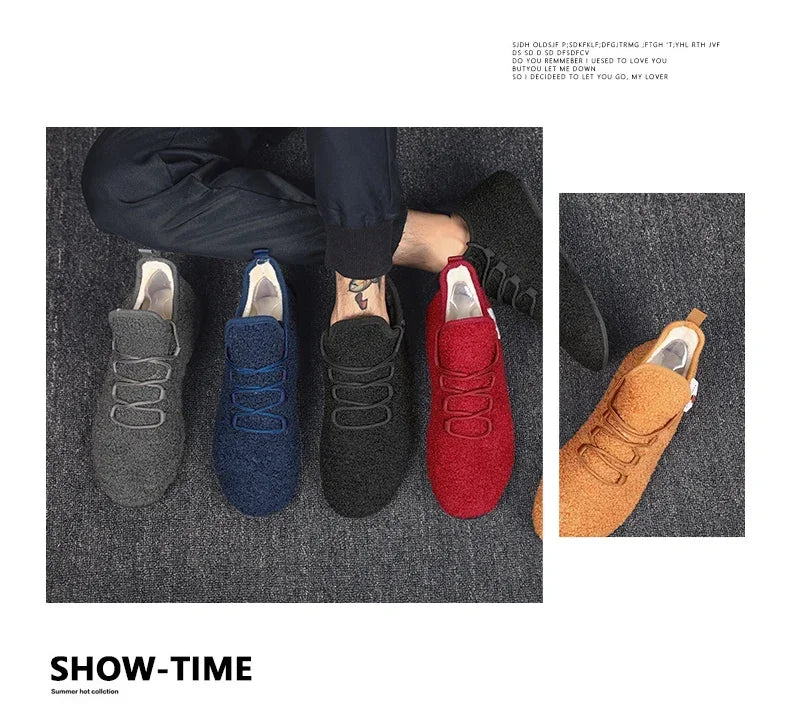 YRZL zapatos de algodón de invierno para hombre, zapatillas de invierno ligeras con cordones cálidos, mocasines de algodón para el hogar y el dormitorio de felpa, zapatos cálidos para hombre