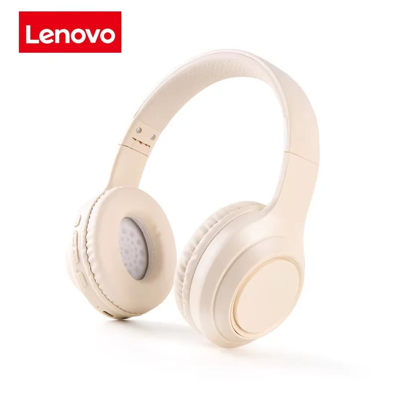 Auriculares Lenovo Bluetooth 5.3, Auriculares Inalámbricos Plegables para Computadora, Auriculares para Juegos 360 °   Auriculares con Sonido Estéreo Originales