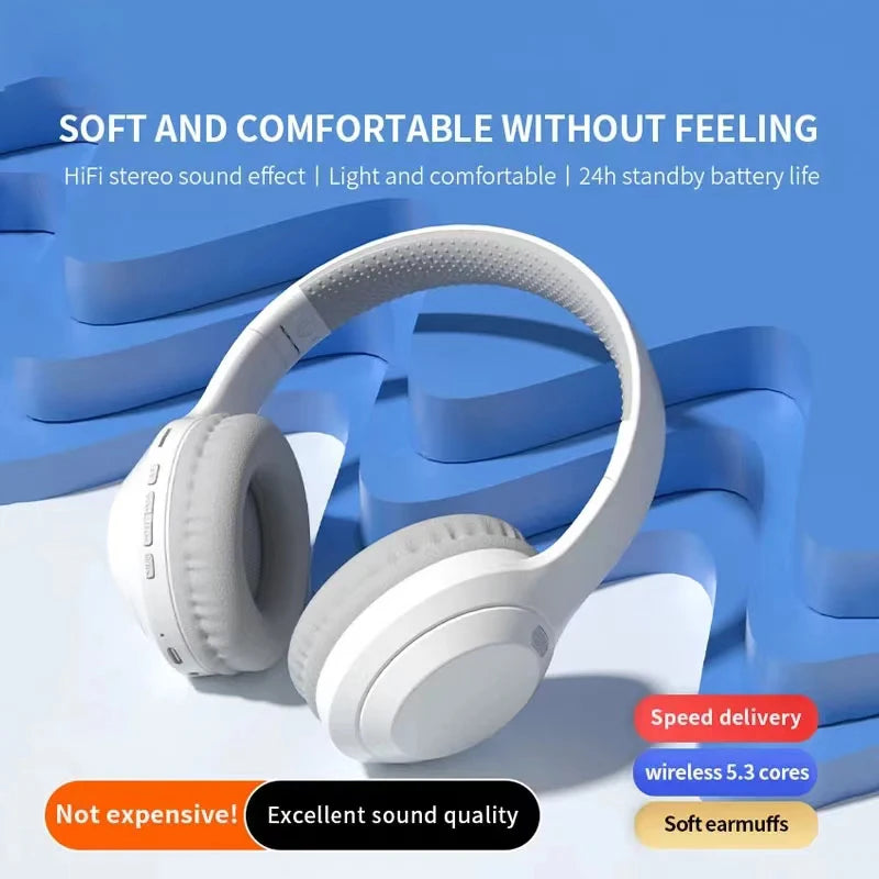 LonMao Auriculares Bluetooth 5.3 Gaming Plegables