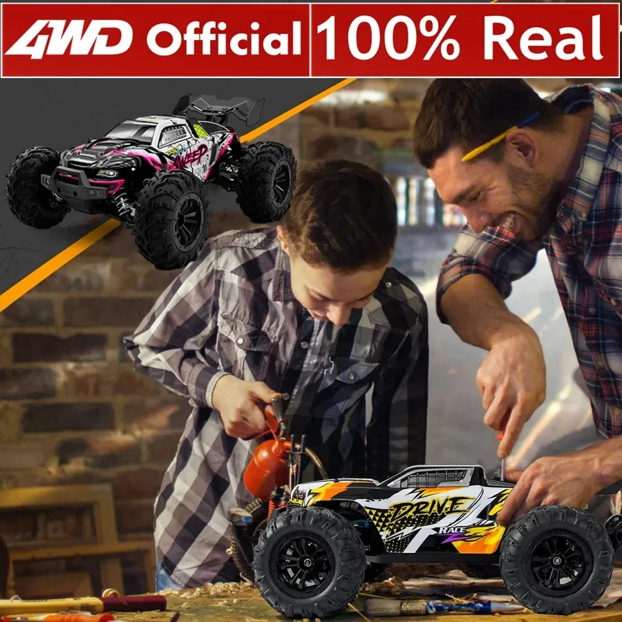 Coche Todoterreno RC 4WD sin Escobillas, Alta Velocidad 50-80 KM/H