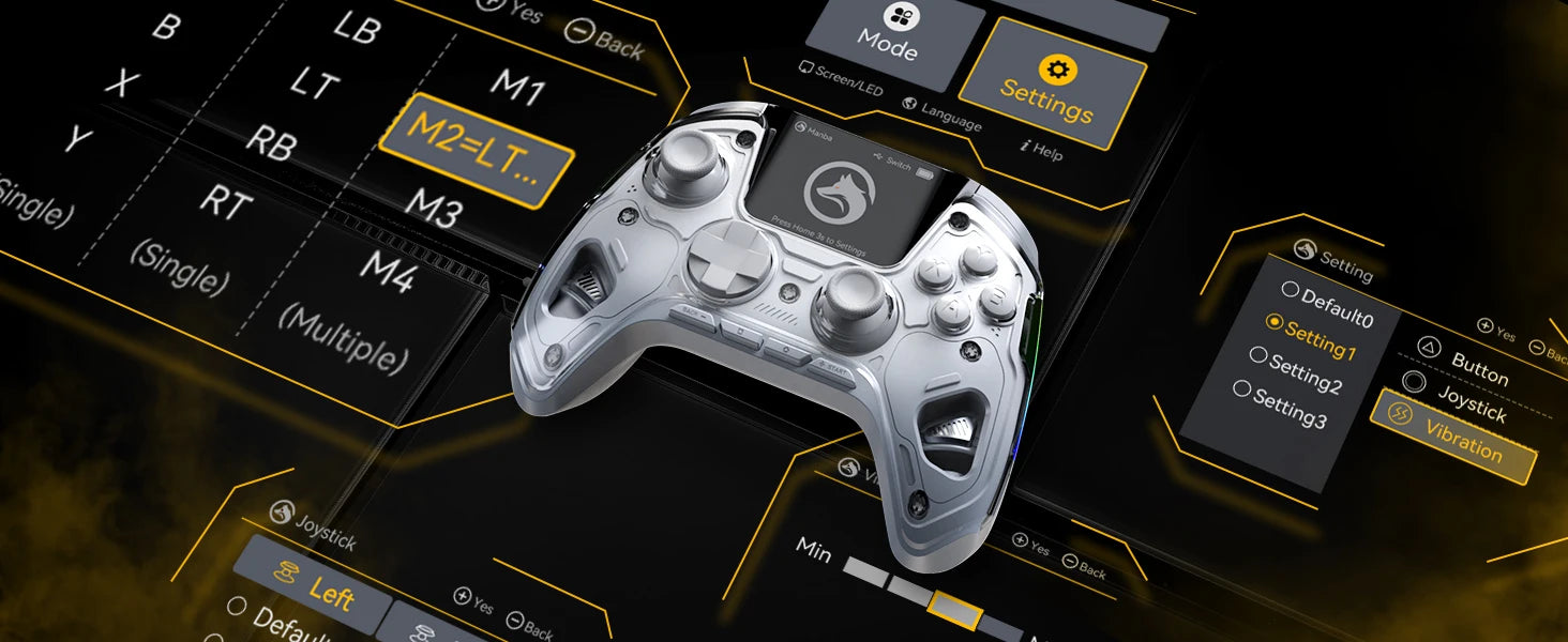 Controlador de juegos inalámbrico Mamba One V2 para iOS/Android/Switch/PC efecto Hall Stick luz RGB 1800mAh con base de carga