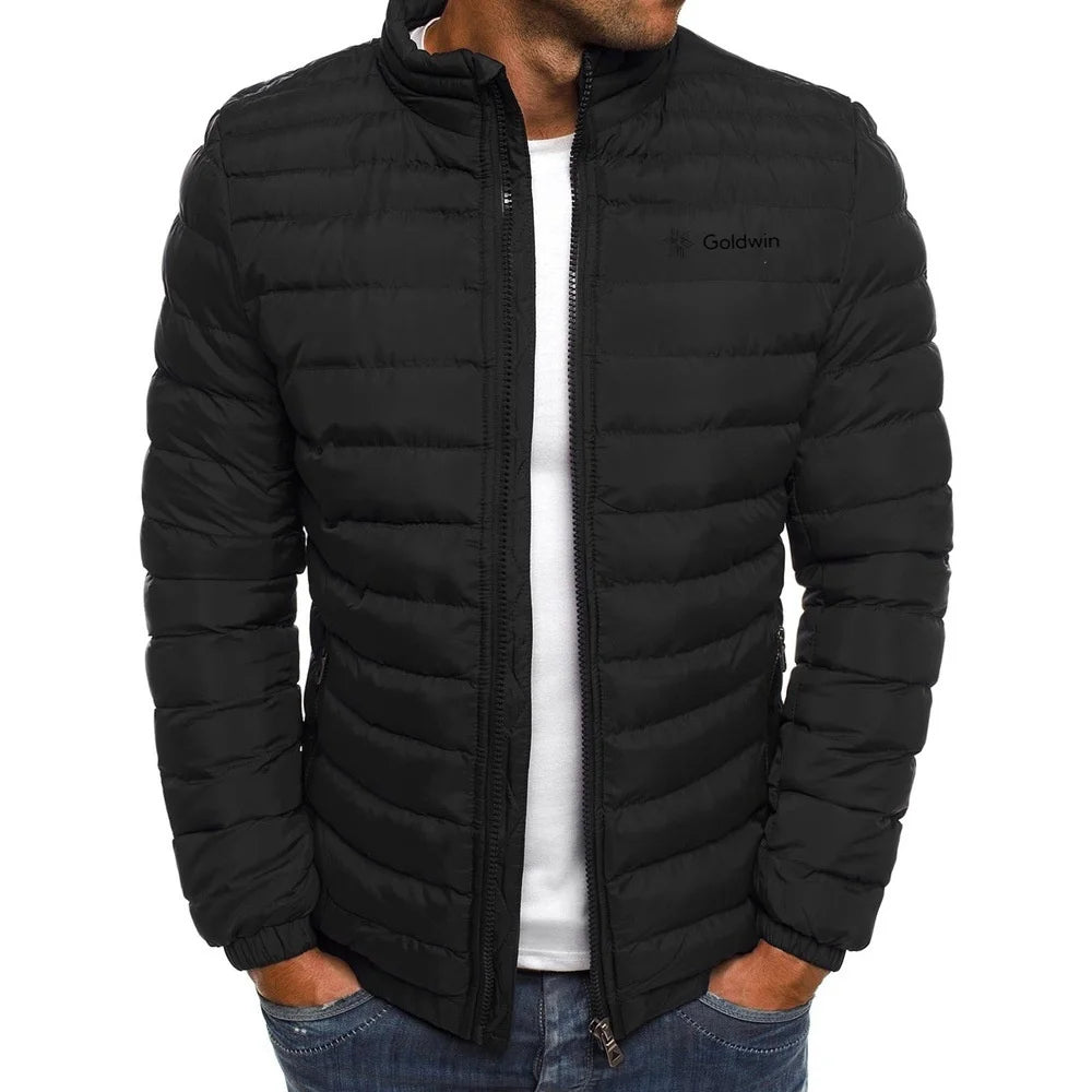 Chaqueta Hombre Otoño Invierno con Cuello Alto y Cremallera