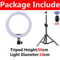 Anillo de iluminación LED para Selfie, lámpara fotográfica con anillo para Selfie, luz de relleno remota USB para YouTube, TikTok, vídeo, soporte y trípode para teléfono en vivo