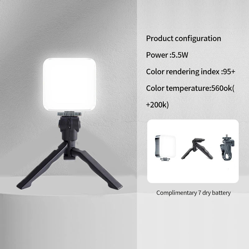 Mini Luz LED de Relleno Portátil para Video y Selfie