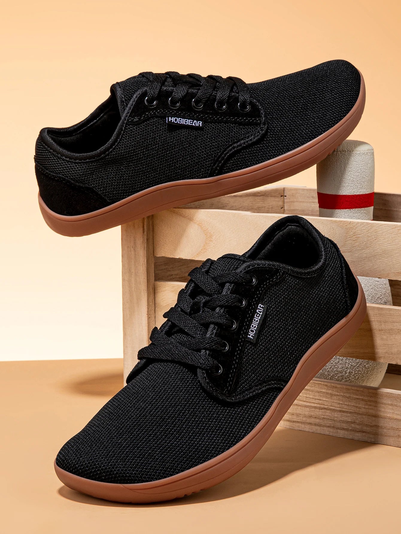 HOBIBEAR Zapatos minimalistas descalzos Unisex Punta ancha Zero Drop Zapatillas para caminar Zapatos ligeros y transpirables de malla