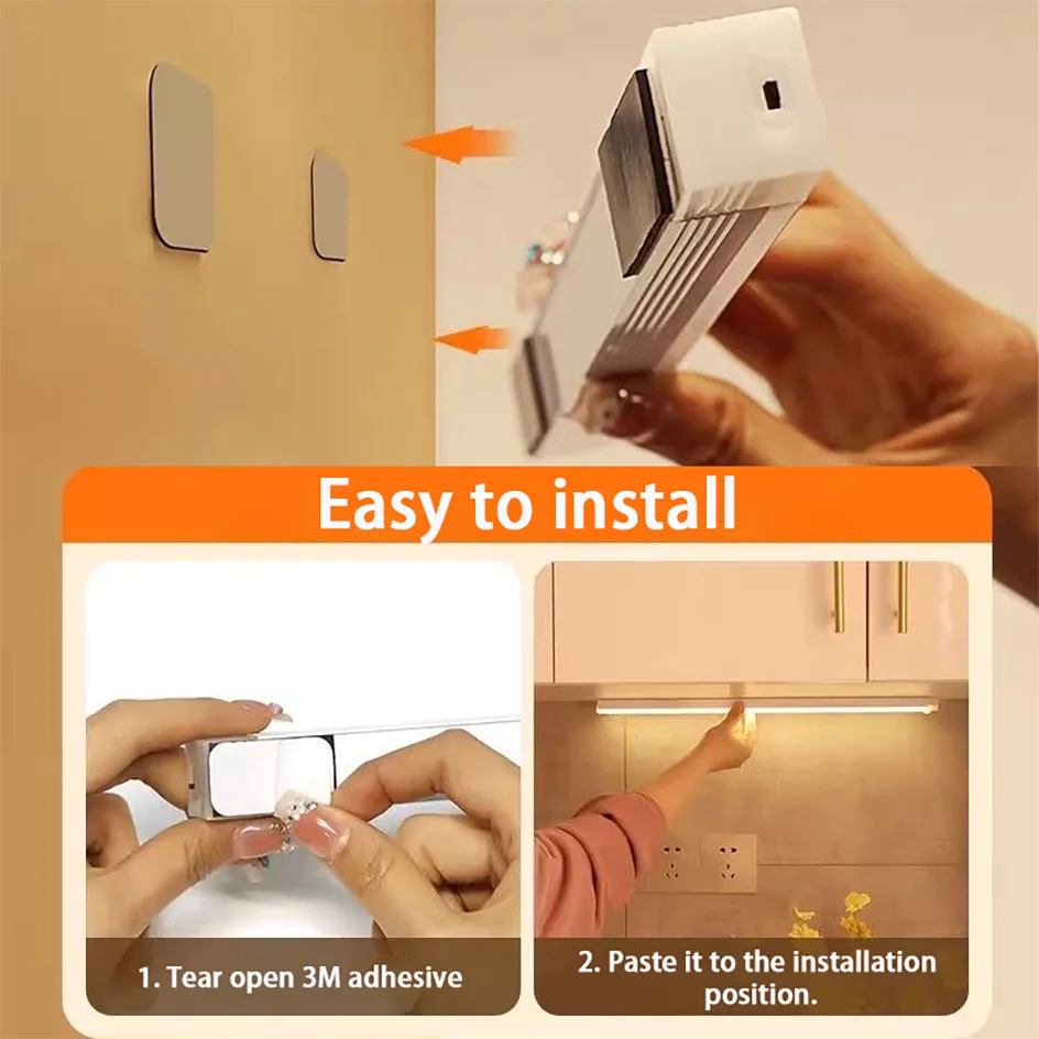 Barra LED con Sensor de Movimiento Recargable USB
