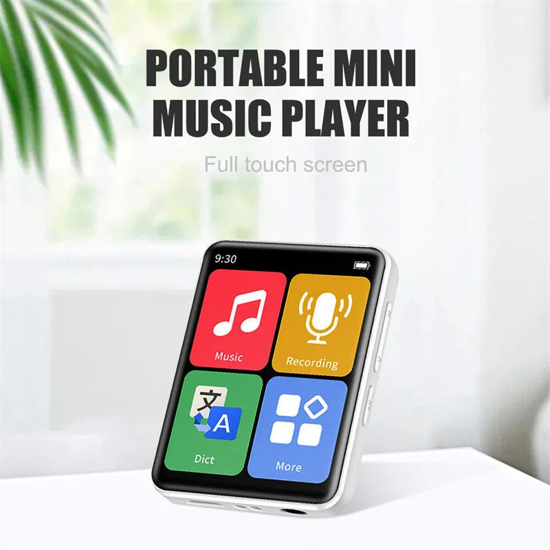 Reproductor MP3 portátil Bluetooth 5.0 con pantalla táctil y Radio FM