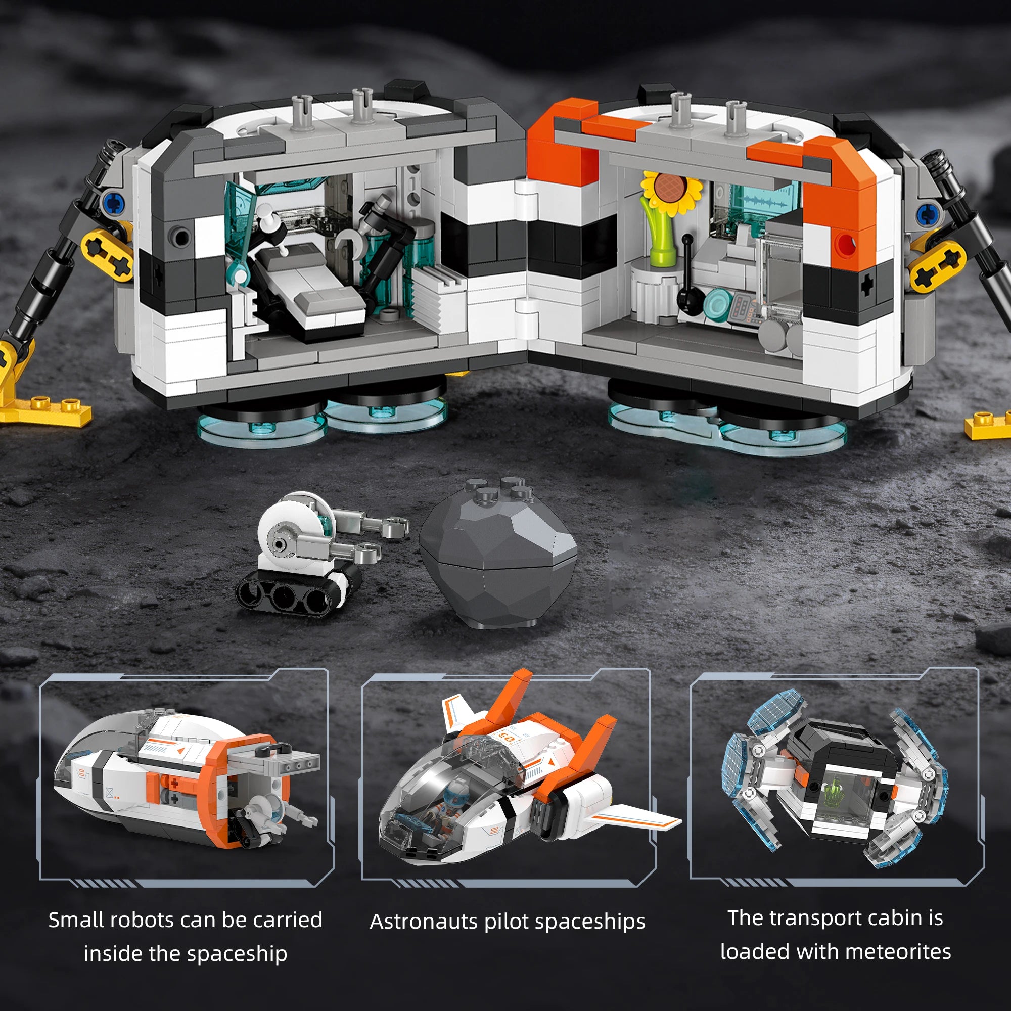LL003 Serie Aeroespacial, Juguetes Creativos para el Hogar, Set de Bloques de Construcción de Naves Espaciales, Juguete Educativo para Niños, Regalo de Cumpleaños