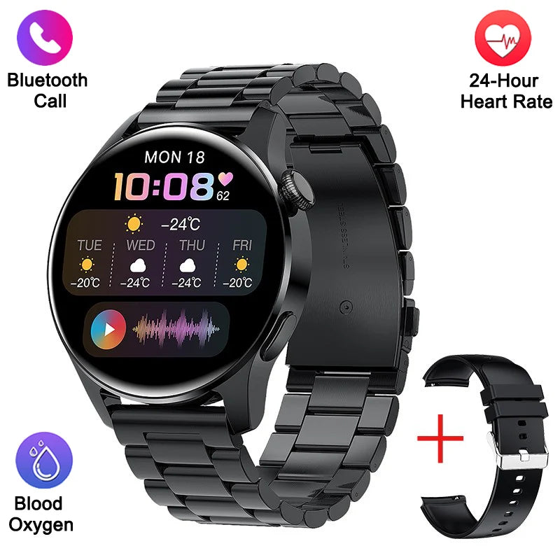 Smartwatch LIGE hombre, llamadas Bluetooth, pantalla AMOLED, resistente al agua
