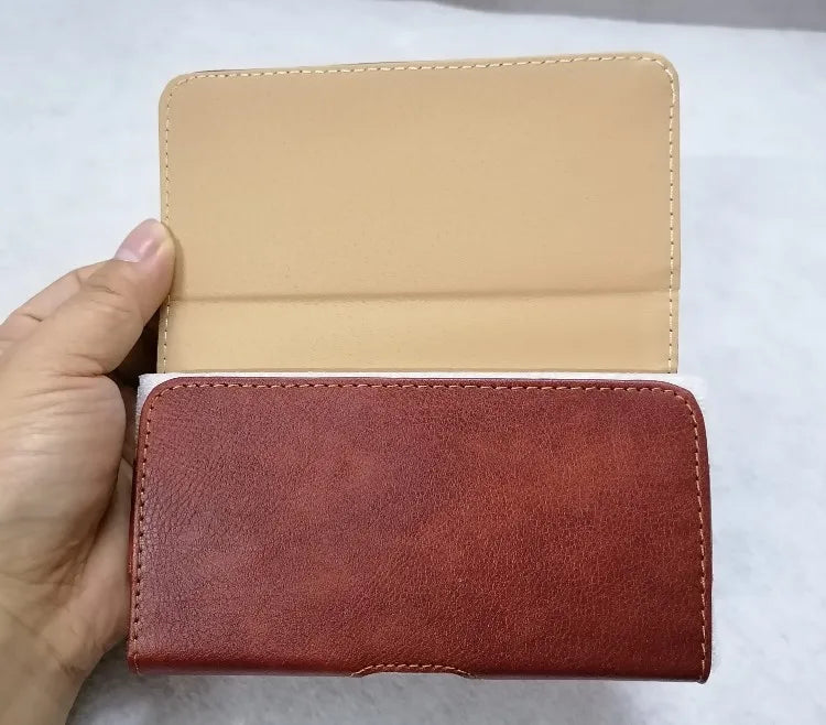Funda Universal de Cuero para Teléfono con Clip para Cinturón
