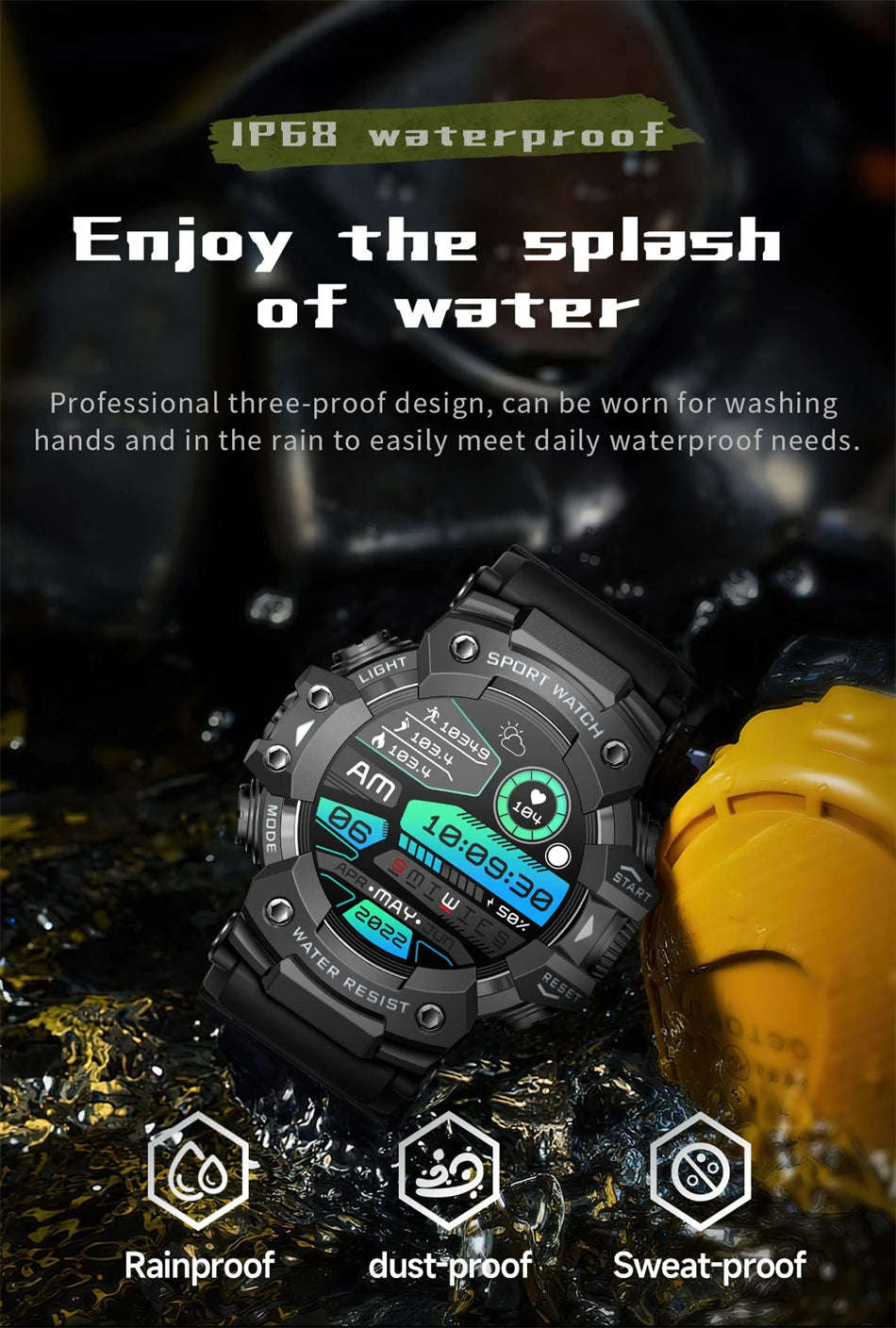 Reloj Inteligente Militar 100+ Deportes IP68