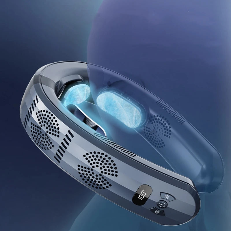 Nuevo Aire Acondicionado Portátil 2026, Recargable por USB, 3 Niveles de Refrigeración, Ventilador de Cuello Silencioso, 6000mAh, Enfriador de Verano para Exteriores