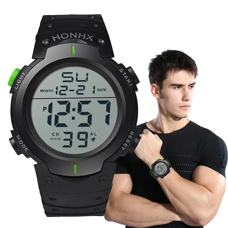 Relojes deportivos LED para hombre, Reloj Digital de marca superior para hombre, Reloj electrónico multifuncional de goma para hombre, Reloj electrónico para cronometraje de atleta