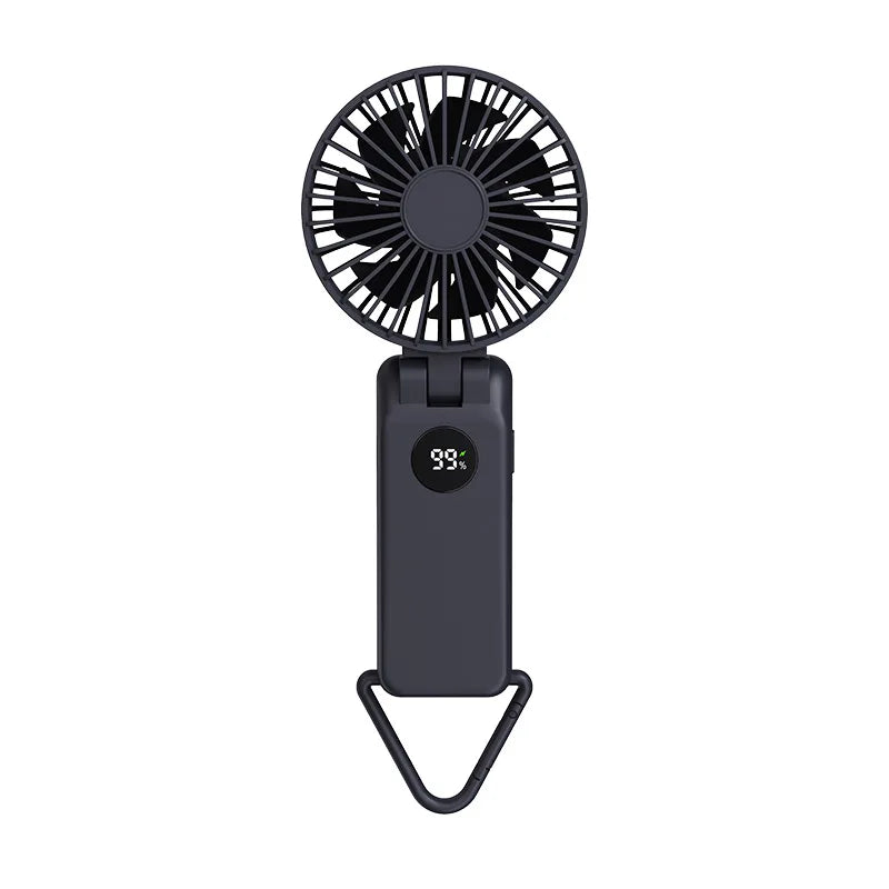 Nuevo Mini ventilador portátil de mano de 1800mAh, diseño de pantalla LED, 3 engranajes para aparatos de refrigeración portátiles de verano para interiores y exteriores