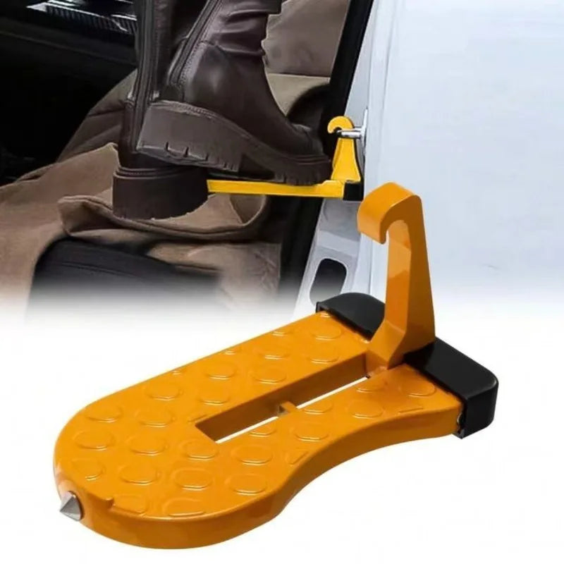Escalón de puerta de coche con martillo de seguridad rompecristales y acceso a portaequipajes, escalón de puerta de portaequipajes plegable para automóvil, coche de ajuste universal