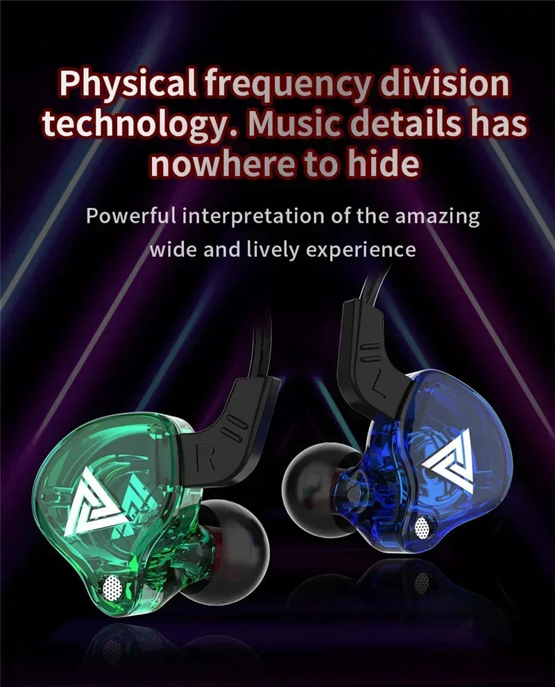Auriculares intrauditivos originales QKZ AK6, auriculares con 6 unidades de controlador dinámico y micrófono, auriculares estéreo deportivos HIFI con subwoofer, auriculares de monitorización
